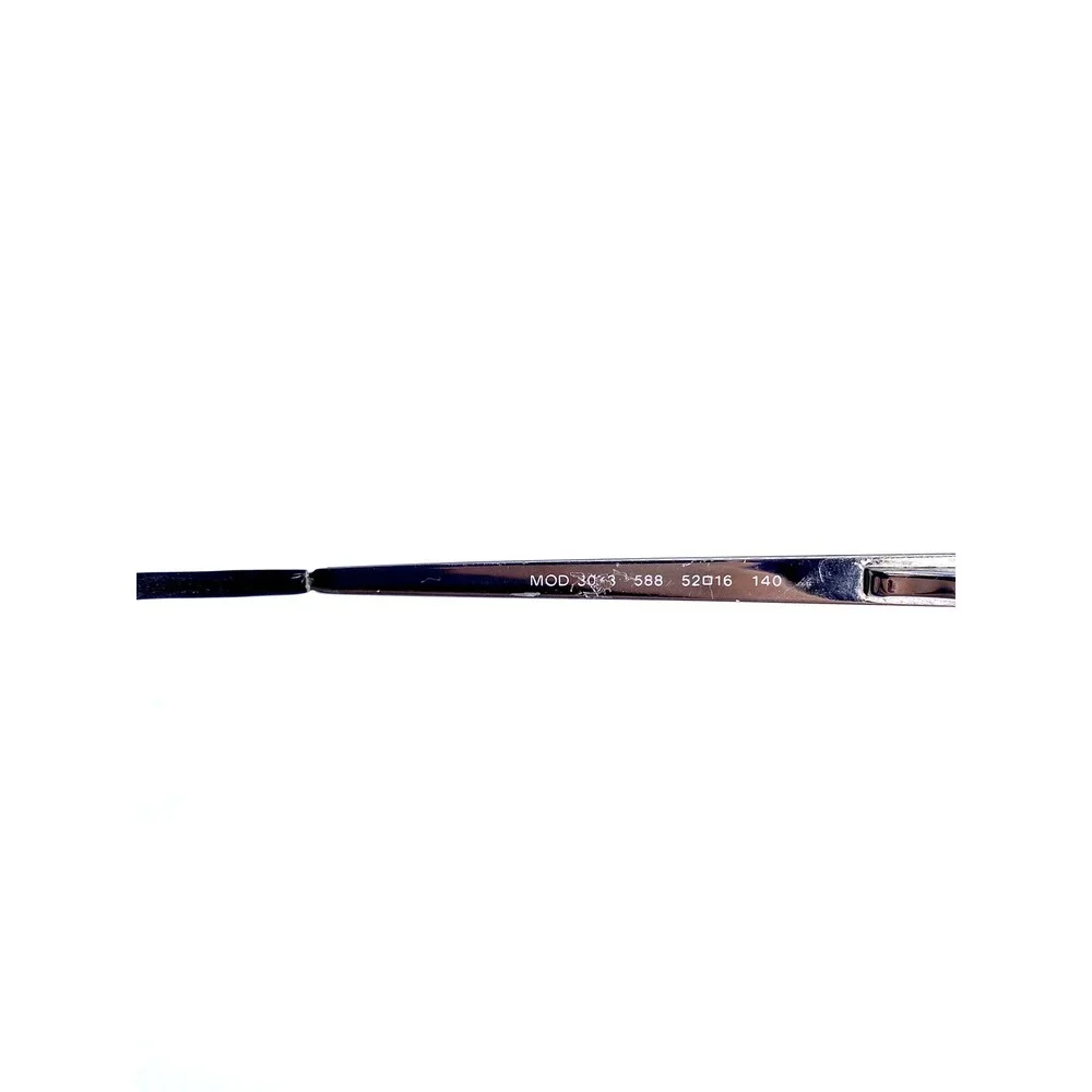 Versace Brown Tortoise Rectangular Eyeglasses Silver Temple Italy MOD 3073 588
